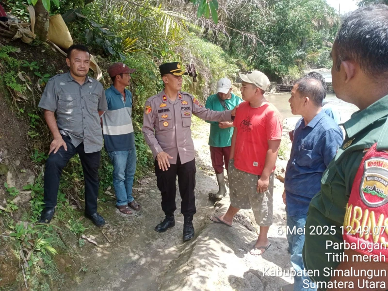 KAPOLSEK TANAH JAWA HENTIKAN OPERASI GALIAN C ILEGAL DI NAGORI MARUBUN JAYA - TajamNews