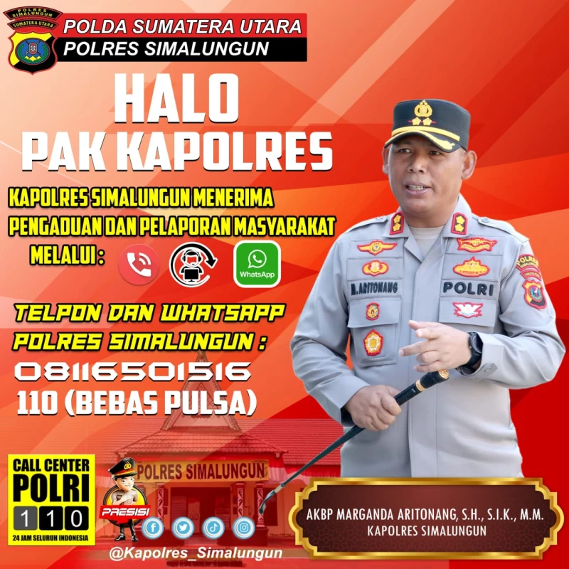 # Kapolres Simalungun Luncurkan Program "Halo Kapolres" untuk Tingkatkan Layanan Pengaduan Masyarakat - TajamNews