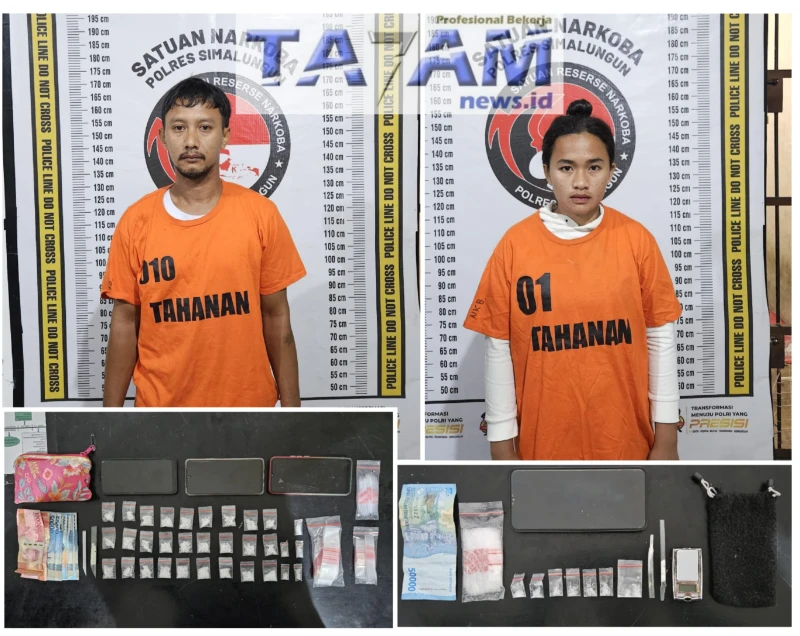 Jeblos! 37,38 Gram Sabu Disita Dari Pipi Dan Dedy Sang BD Sabu Oleh Sat Narkoba Polres Simalungun - www.tajamnews.co.id