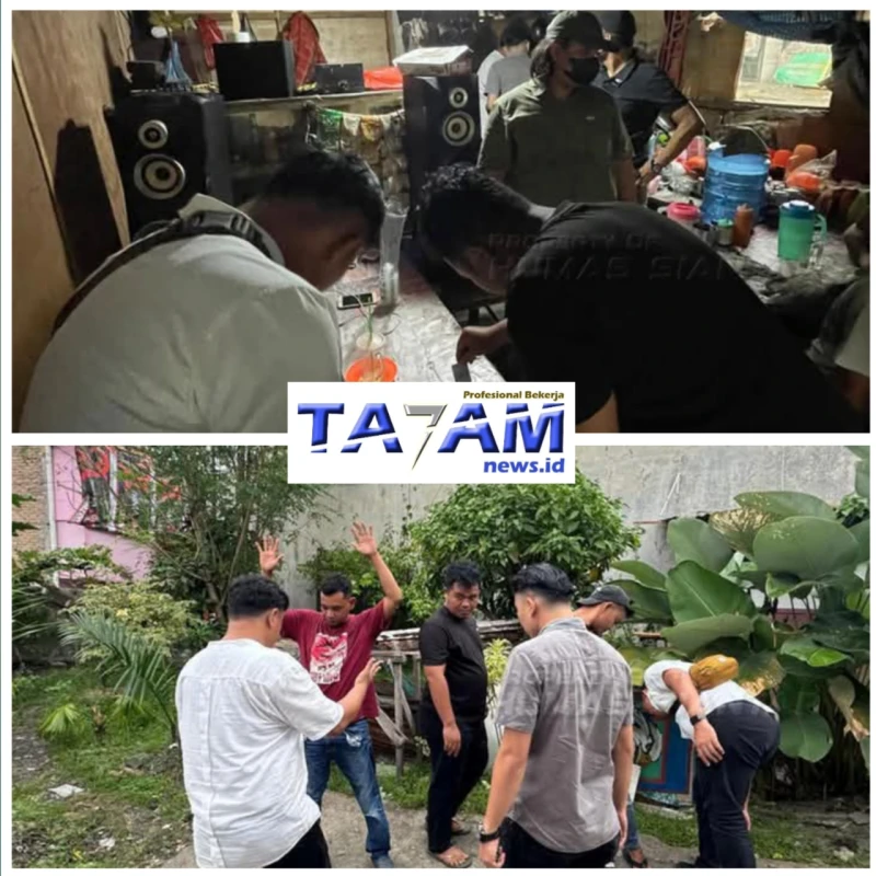 Polres Pematangsiantar Laksanakan Gerebek Sarang Narkoba di Dua Lokasi dan 5 Pengguna Sabu Diamankan - www.tajamnews.co.id
