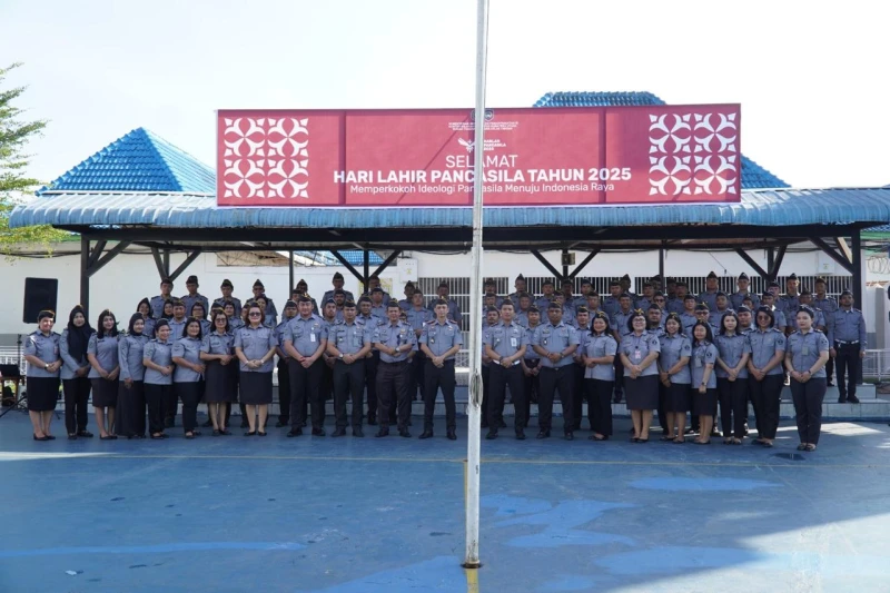*Upacara Hari Lahir Pancasila Di Rutan Kelas I Medan Berlangsung Khidmat* - TajamNews