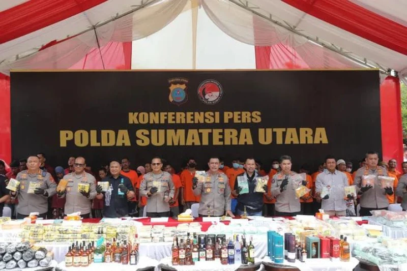 Aksi Masif Polda Sumut Berantas Narkoba, 2.373 Kasus Terungkap Sejak Awal 2025 - TajamNews