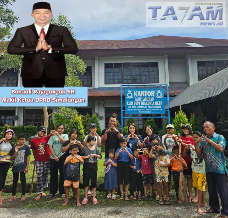 Bonauli Rajagukguk SH Warnai Keceriaan Panti Asuhan Elim HKBP, Pimpinan Panti : Kehadiran Mereka Memberi Semangat Bagi Anak-Anak Kami! - TajamNews