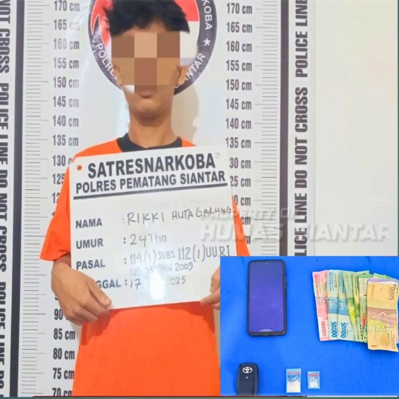 Miliki Sabu 1.63 Gram Sat Narkoba Polres Pematangsianțar Amankan Riki Hutagalung Dijalan Toba - TajamNews