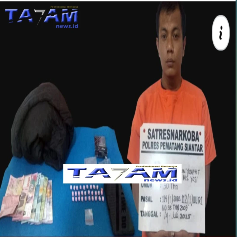 Satuan Res Narkoba pematangsiantar Tangkap Pengedar Narkotika , BB nya dari Samping Koin Bar - TajamNews