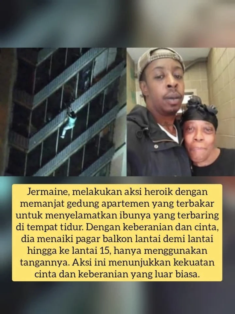 Jermaine, “Spider-Man” dari Philadelphia: Panjat Gedung 15 Lantai Demi Selamatkan Ibunya - TajamNews