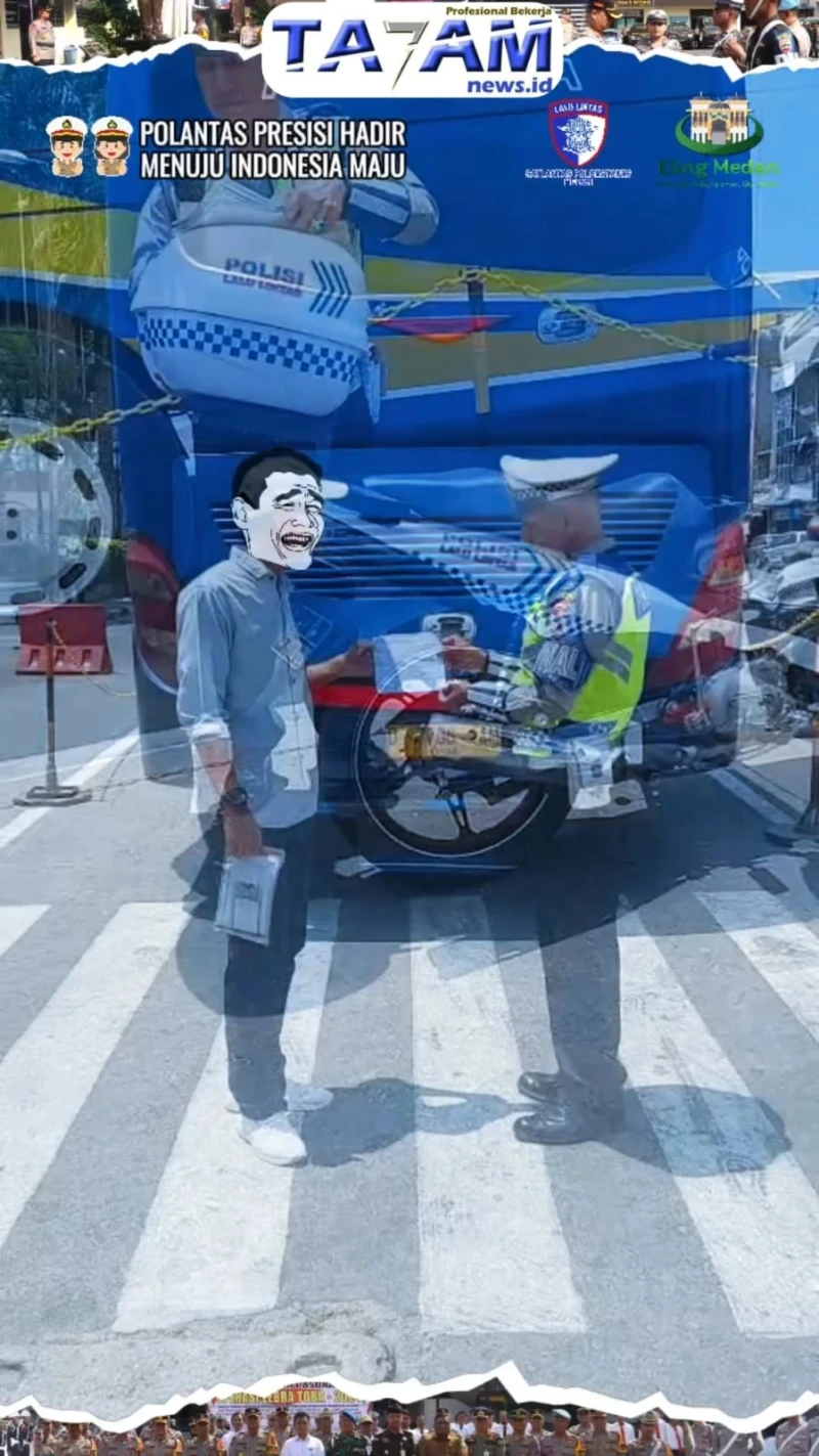 Personil Satlantas Polrestabes Medan Tilang Langsung Bus Pariwisata Mewah - www.tajamnews.co.id