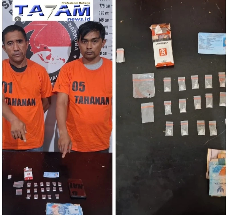 Sat Narkoba Polres Simalungun berhasil Bongkar Peredaran Sabu 3,31 Gram, Dua Pengedar Dibekuk di Gubuk - TajamNews