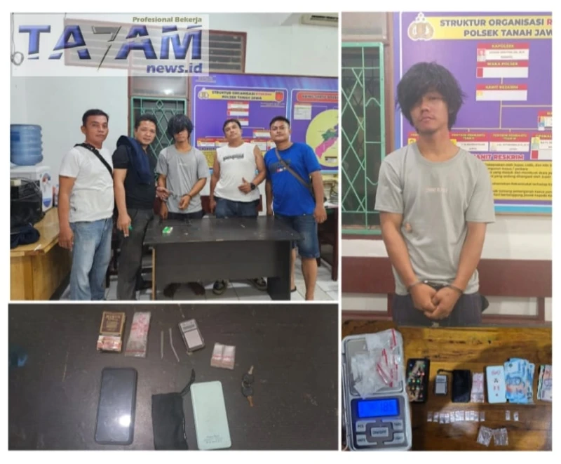Alamak! Operator Beko Diciduk Opsnal Polsek Tanah Jawa, BB 13 Paket Sabu. - TajamNews
