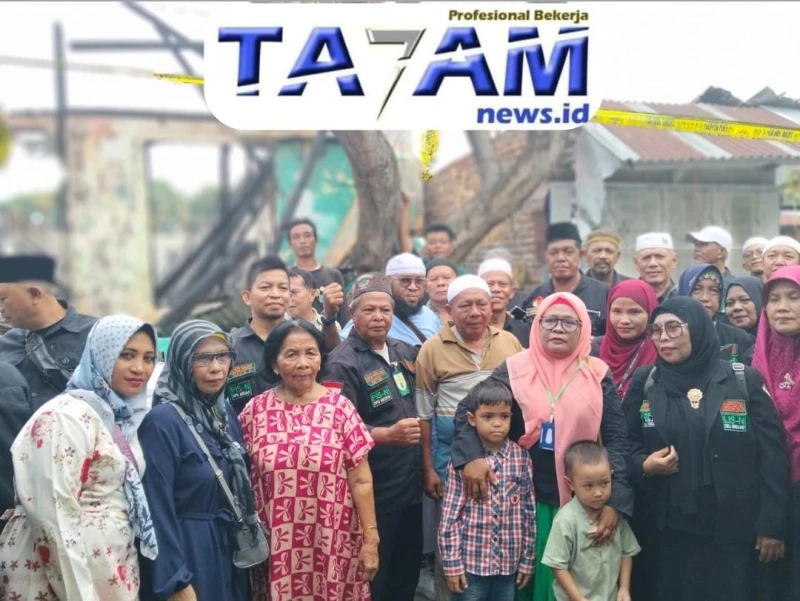 PISN Hadir Membalut Luka Korban Kebakaran : 32 Rumah Hancur, 40 KK Kehilangan Tempat Tinggal - www.tajamnews.co.id