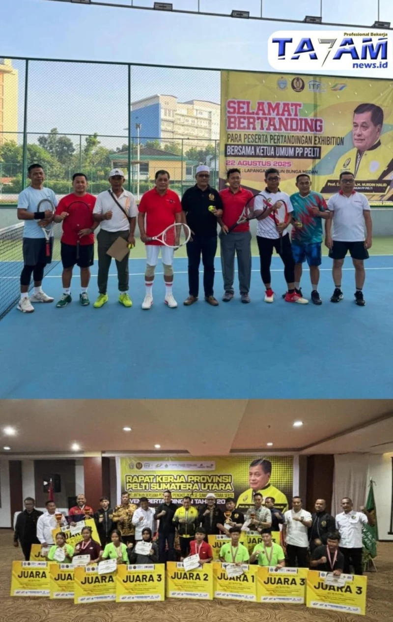 Nurdin Halid Apresiasi Dinamika Pelti Sumut, Targetkan Liga Tenis Profesional dan Lapangan Bertaraf Internasional - www.tajamnews.co.id
