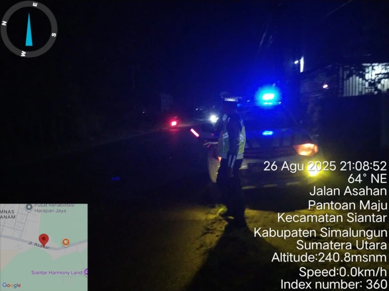 Sat Lantas Polres Simalungun Hadirkan Negara di Jalan Raya, Blue Light Patrol Cegah Balap Liar dan Begal - www.tajamnews.co.id