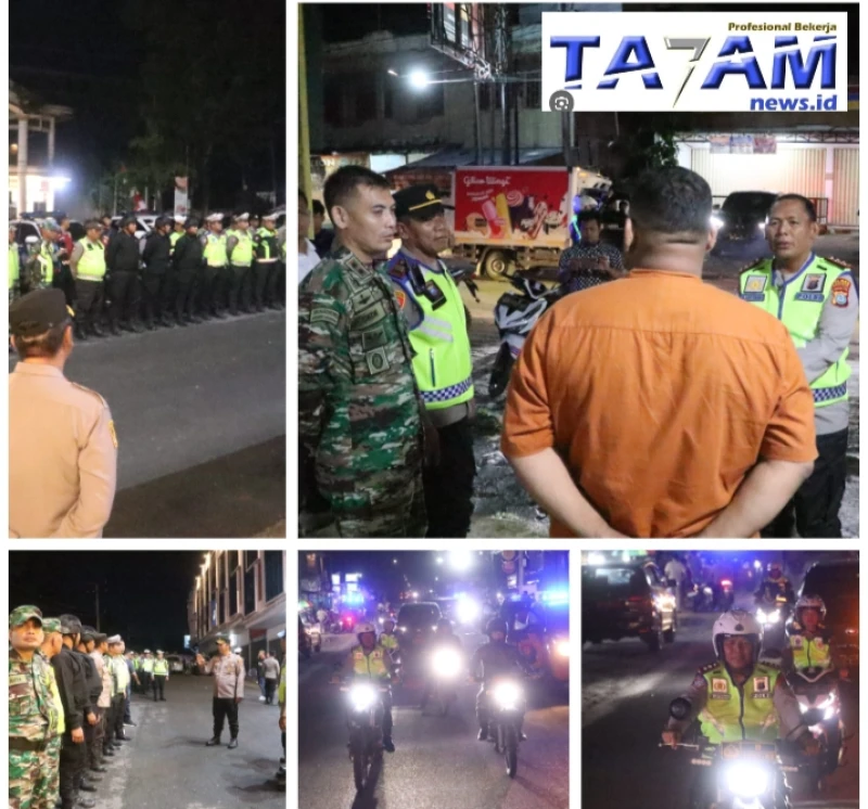 Sinergitas Polri-TNI-Bersama Pemkab Simalungun Sukses Gelar Patroli Gabungan Skala Besar Jaga Kondusifitas dengan Sentuhan Humanis - www.tajamnews.co.id