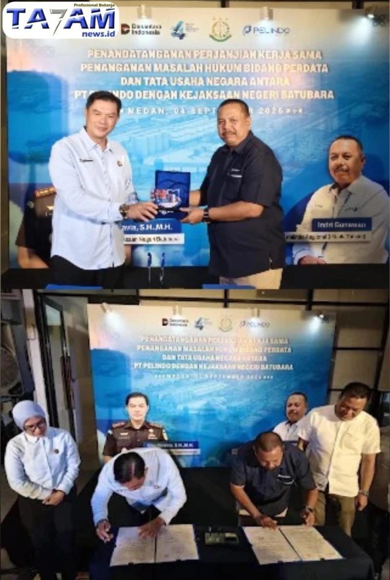 Pelindo Regional 1 Kuala Tanjung Mantapkan Good Governance Lewat MoU dengan Kejari Batubara - www.tajamnews.co.id
