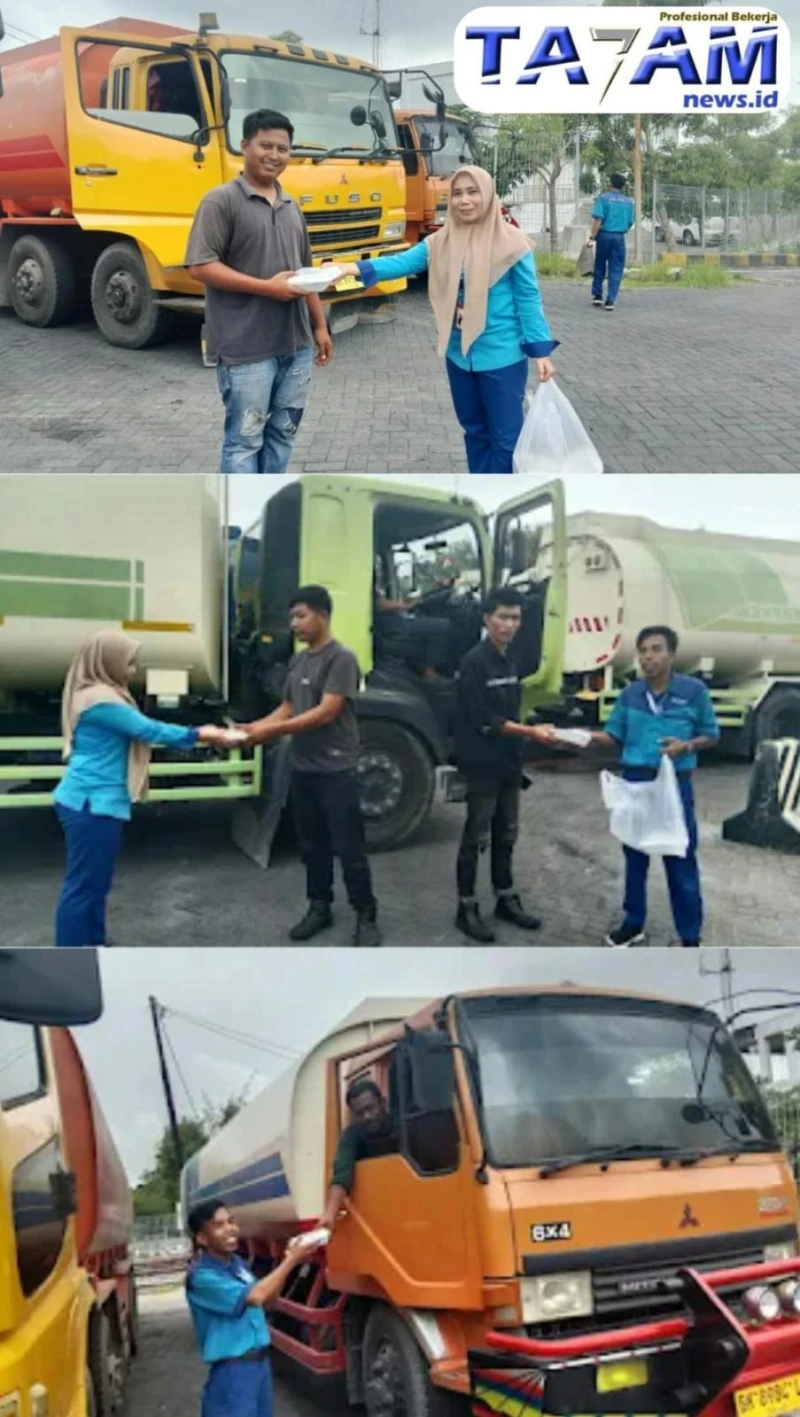 PMT Buktikan Kepedulian: Sopir Truk Pelabuhan Kuala Tanjung Pulang dengan Paket Makanan Gratis - www.tajamnews.co.id