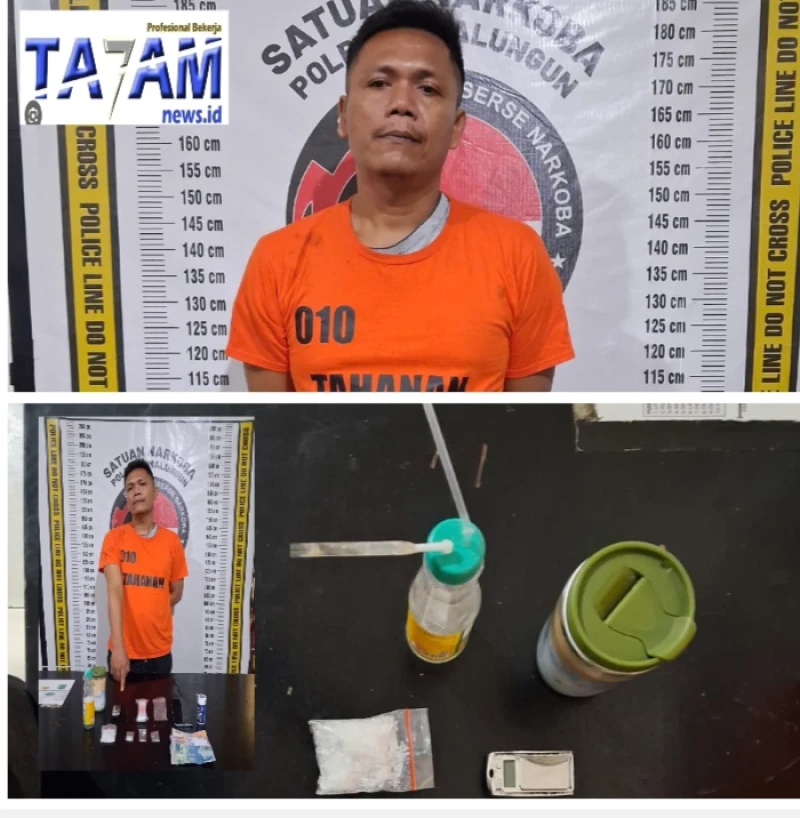 Komitmen Sat Narkoba Polres Simalungun Berhasil Tangkap Bandar Sabu dari Siantar Bersama 16,07 Gram Sabu-Sabu - www.tajamnews.co.id