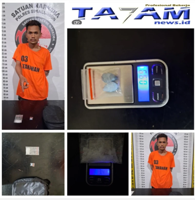 Pemuda Asal Asahan Nekat Jual Narkotika,di bekuk sat Narkoba Polres Simalungun  4,42 Gram Sabu di amankan. - www.tajamnews.co.id