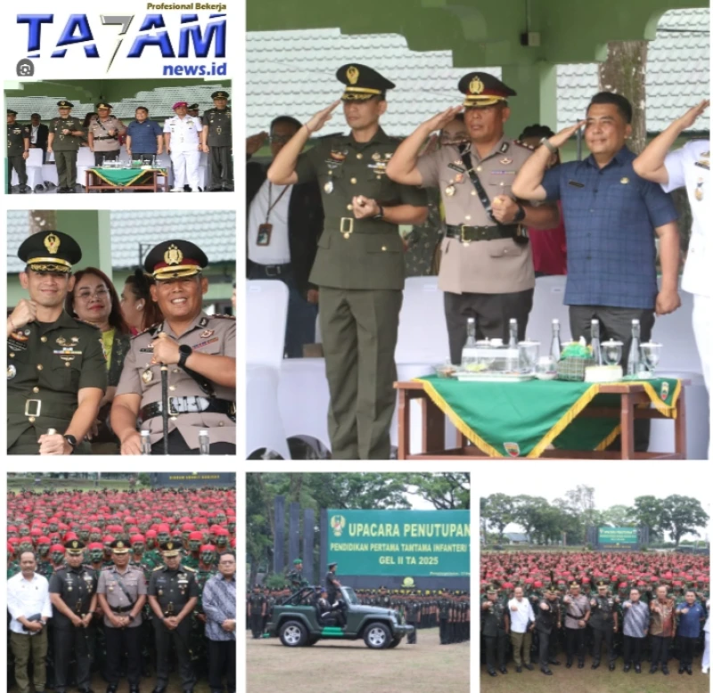 Komitmen Solid Kapolres Simalungun: Perkuat Sinergitas TNI-Polri dengan Hadiri Upacara Penutupan Pendidikan Tamtama Infanteri - www.tajamnews.co.id