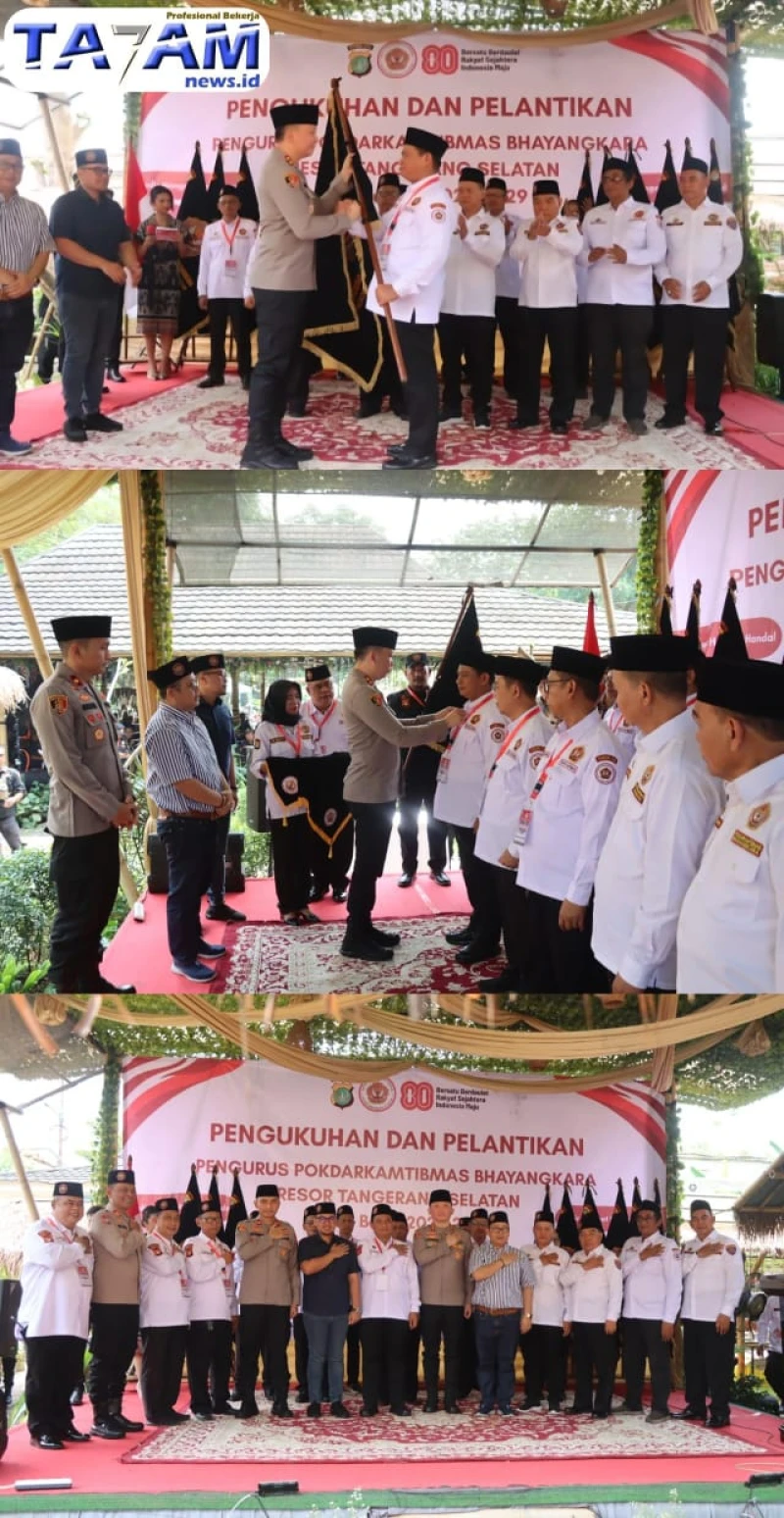 Pokdarkamtibmas Tangsel 2025–2029 Resmi Dilantik, Kapolres: Garda Terdepan Keamanan Masyarakat - www.tajamnews.co.id