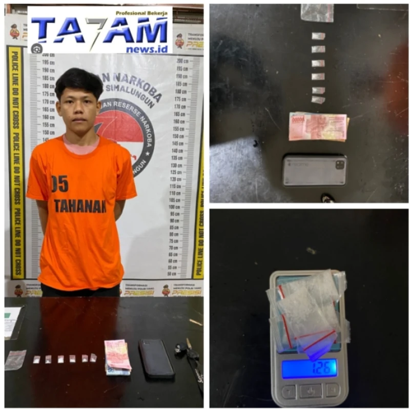 Polsek Tanah Jawa Berhasil Bongkar Sindikat Narkoba, Sita 6 Paket Sabu Seberat 1,26 gram - www.tajamnews.co.id