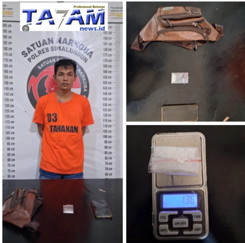 Tak henti - hentinya..Sat Narkoba Polres Simalungun Basmi para pengedar narkoba kini kembali Grebek Bandar Sabu di 1,36 Gram,  di Sibuntuan. - www.tajamnews.co.id