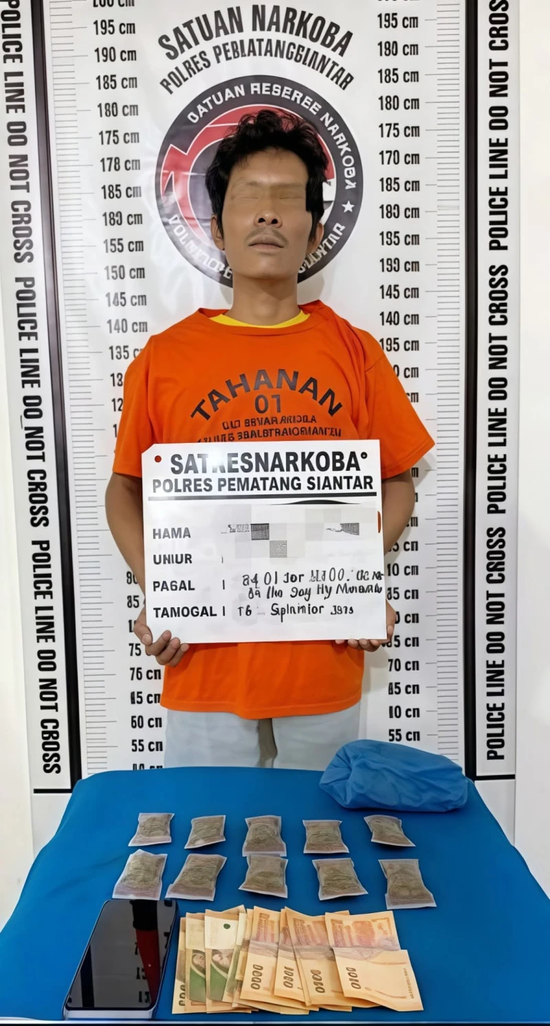 Satnarkoba Polres SiantarRingkus Bandar Ganja di Jalan Ringroad - www.tajamnews.co.id