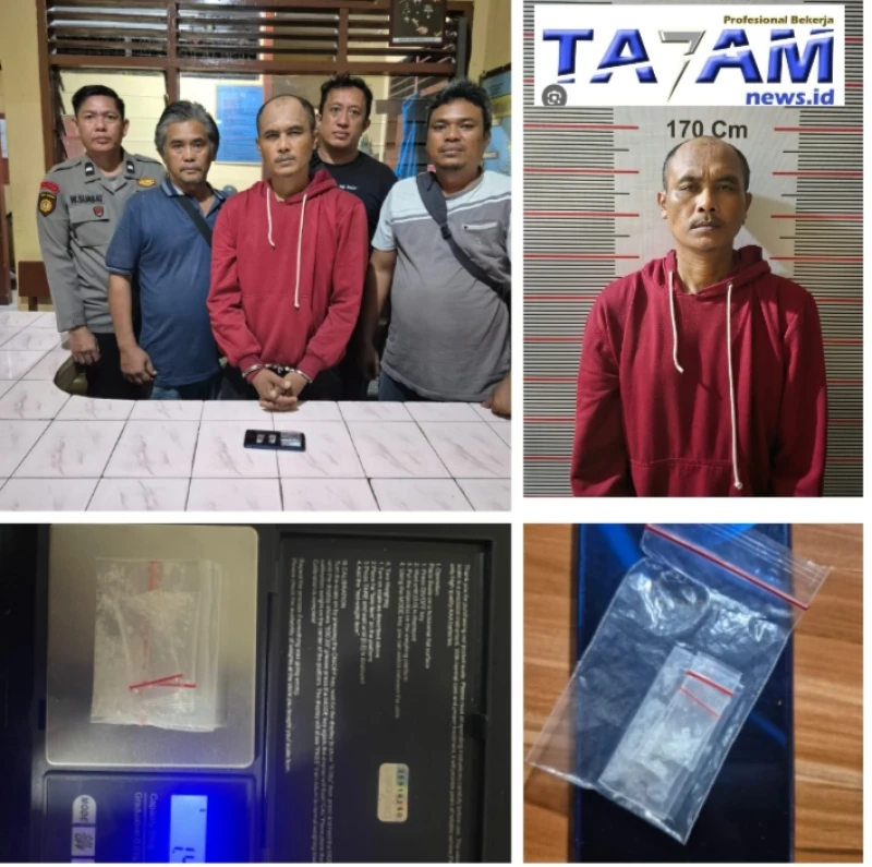 Kanit Intel Polsek Bangun Tegas Buru Bandar Sabu, Kolaborasi dengan Reskrim Berhasil Amankan 1,42 Gram Narkotika - www.tajamnews.co.id