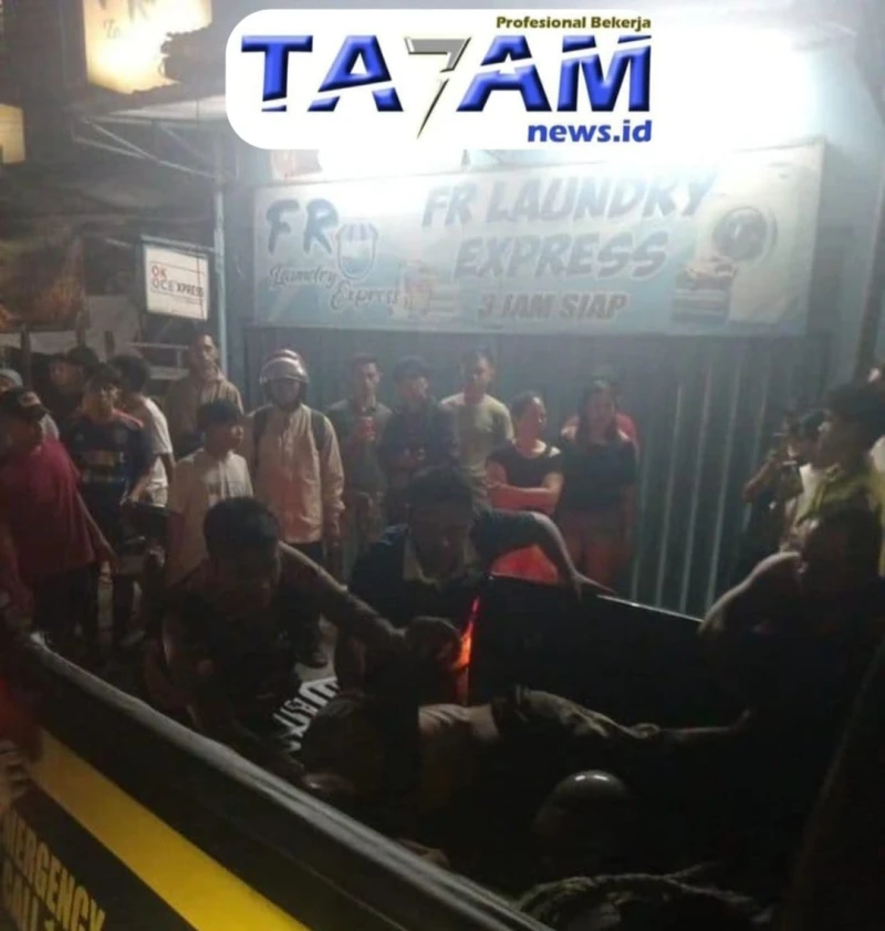 Pemulung Roboh Bersimbah Darah Akibat Cekcok - www.tajamnews.co.id