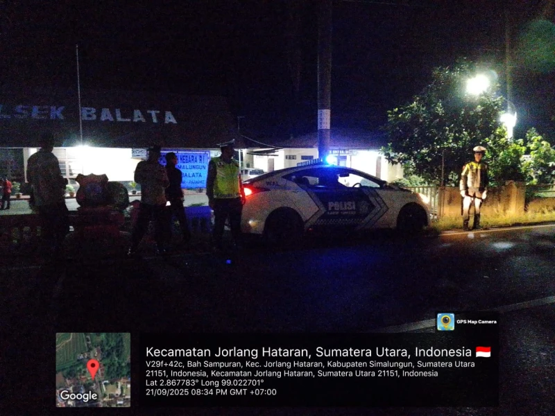 Sat Lantas Polres Simalungun Gelar Patroli Malam di Jalur Pematang Siantar-Parapat Antisipasi Balap Liar dan Begal - www.tajamnews.co.id