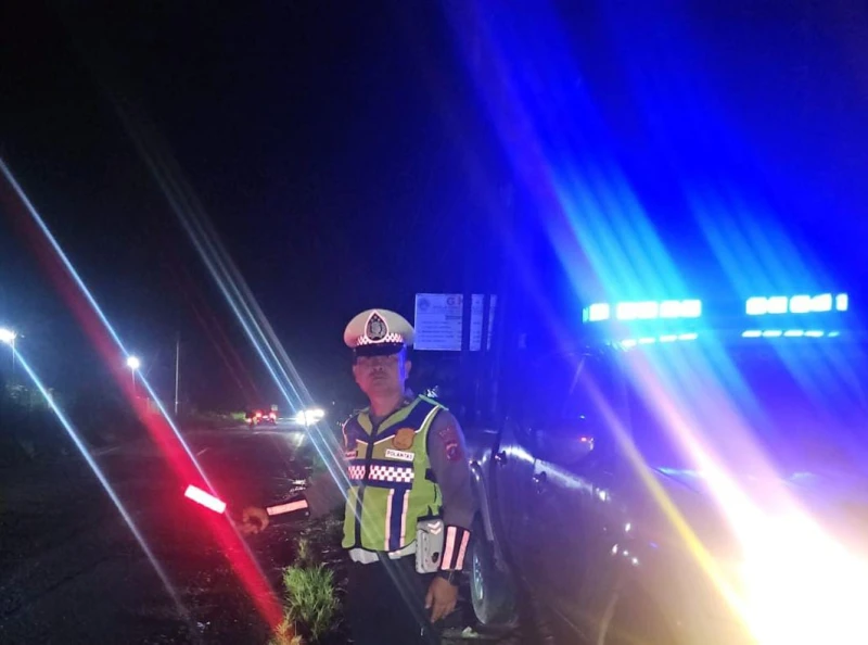 Satlantas Polres Simalungun Gelar Patroli Malam Antisipasi Balap Liar dan Begal di Jalan Lintas - www.tajamnews.co.id