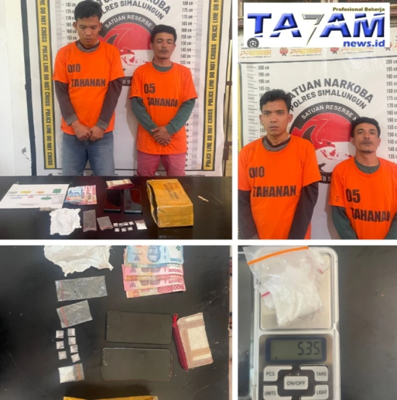 Gerebek Jaringan Narkoba di Kota Wisata Parapat, Polres Simalungun Sita 5,35 Gram Sabu dari Dua Tersangka - TajamNews