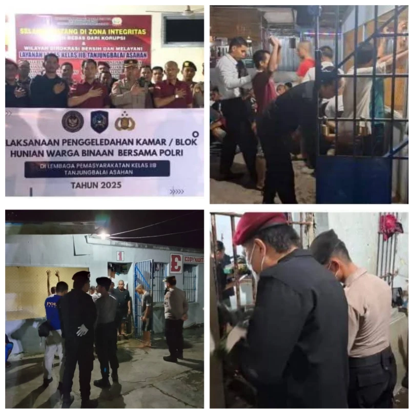 Polres Tanjung Balai Laksanakan Razia Gabungan Bersama Lapas Klas II B kota Tanjung Balai - TajamNews