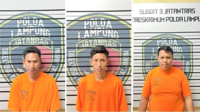 3 Preman yang Palak Sopir Batu Bara di Way Kanan Lampung Ditangkap Polisi - www.tajamnews.co.id
