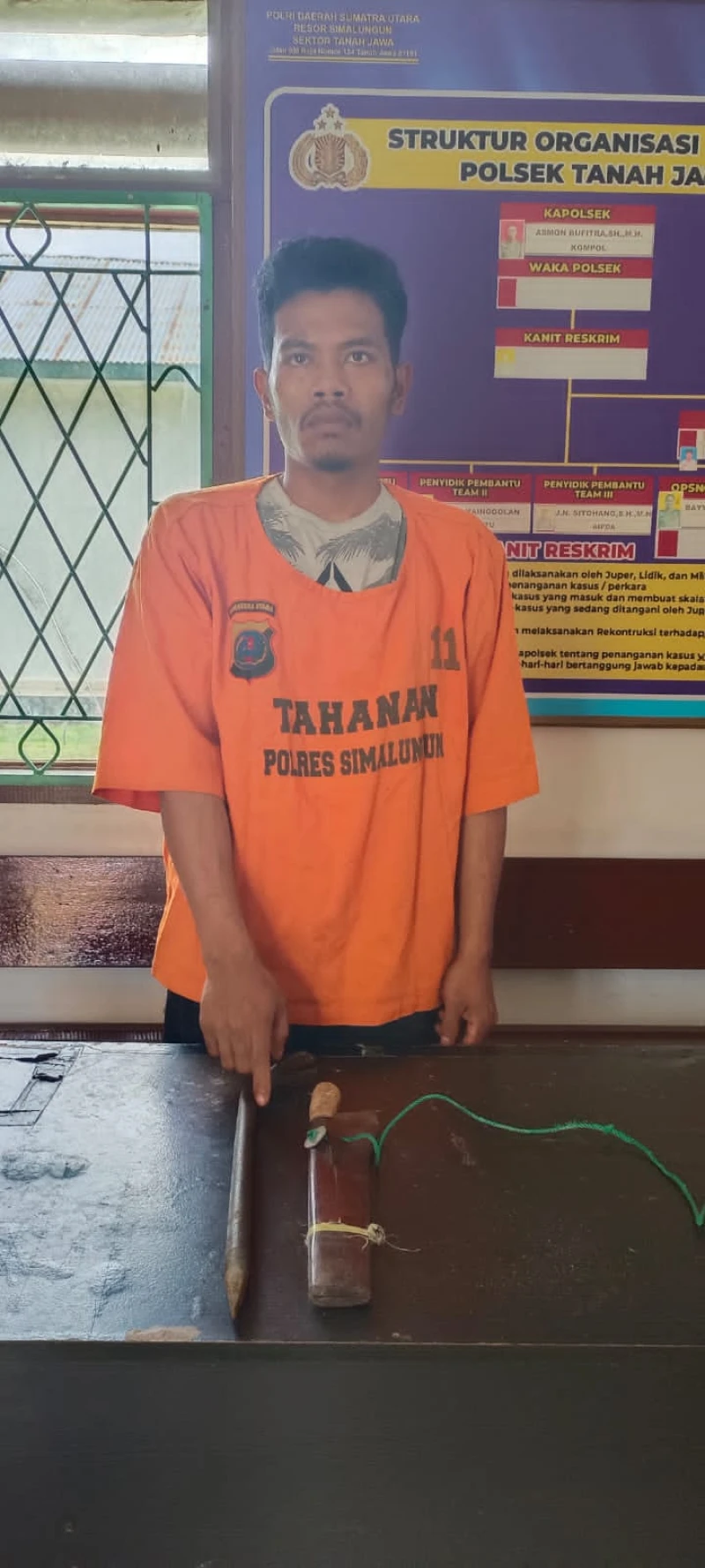 Residivis Pencuri Gudang, Kerugian Rp10,6 Juta berhasil di bekuk tim reskrim polsek tanah jawa - www.tajamnews.co.id