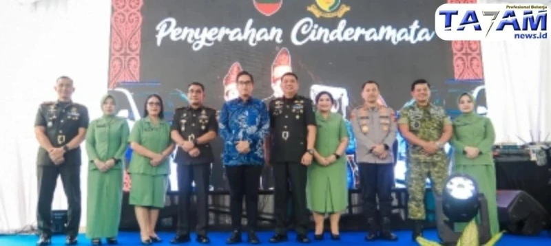 Rico Waas Tunjukkan Diplomasi Emosional dengan TNI pada Pisah Sambut Dandenpom I/5 Medan - www.tajamnews.co.id
