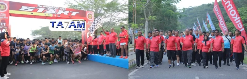 Lebih dari Sekadar Lari: TNI Prima Run Jadi Simbol Kekuatan Sinergi Rakyat dan TNI di Asahan - www.tajamnews.co.id