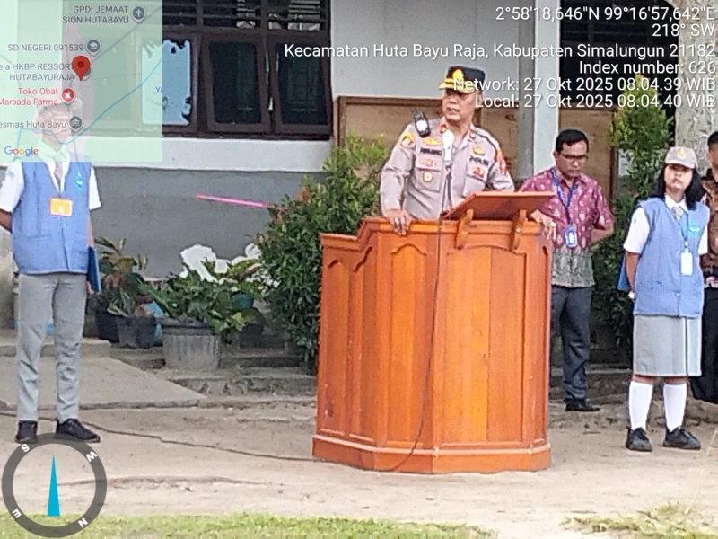 Kapolsek Tanah Jawa Pimpin Upacara di Tiga Sekolah, Tegas Ingatkan Siswa Hindari Balap Liar dan Bullying - www.tajamnews.co.id