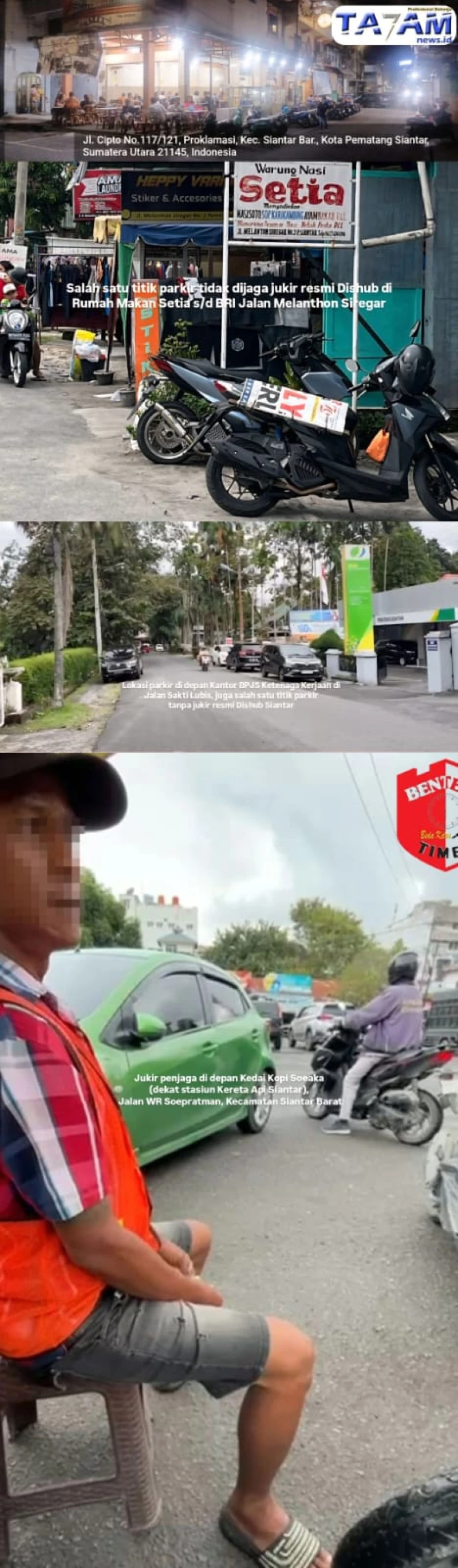 Pungli Parkir Merajalela di Siantar Sebabkan Potensi PAD Menguap Rp787 Juta - www.tajamnews.co.id