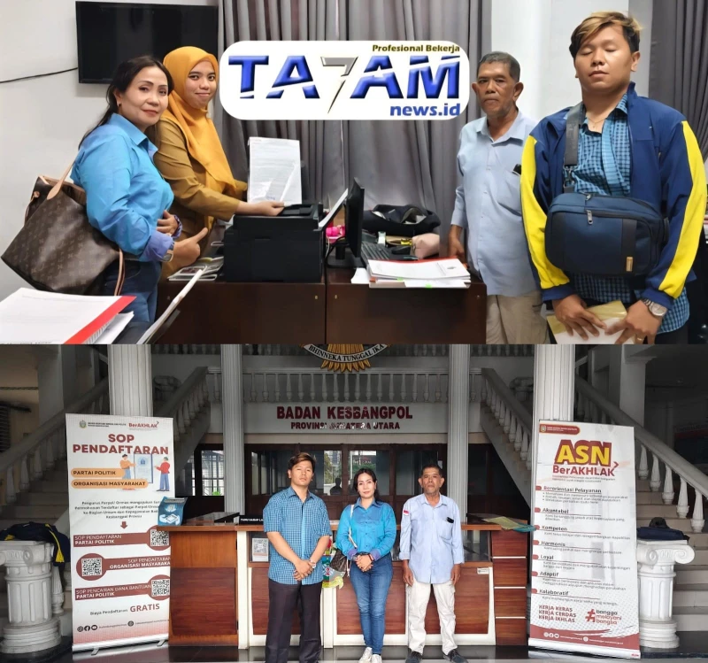Resmi Terdaftar di Kesbangpol Sumut, Irena Sinaga, S.H., dan Dodi Rikardo Sembiring, S.Sos., : GNM Sumut Sebagai Jalan Perjuangan Untuk Melayani Rakyat Terpinggirkan - www.tajamnews.co.id