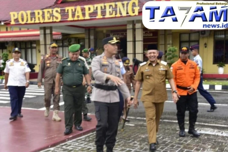 Kapolres Tapteng Beri Peringatan Dini Kepada Instansi Dengan Mengajak Siaga Hadapi Curah Hujan Ekstrem - www.tajamnews.co.id