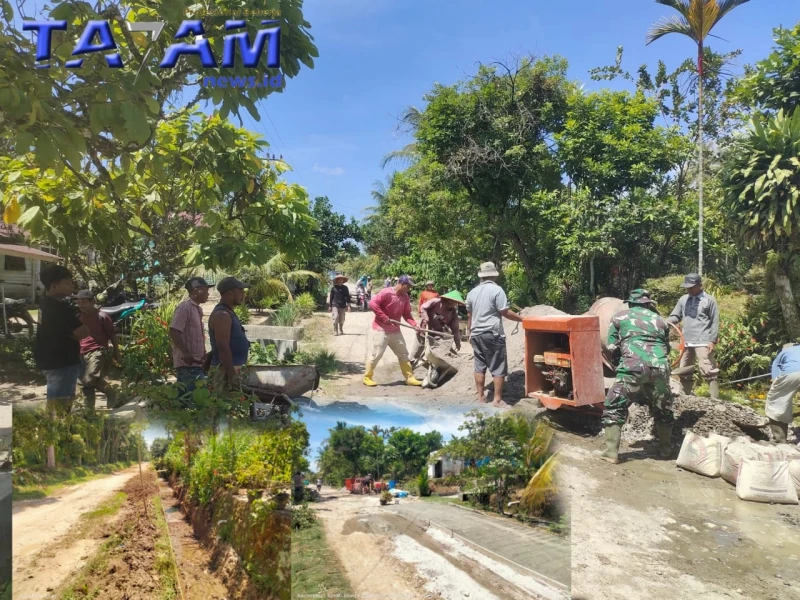 Sinergitas Desa Mekar Mulia Dalam Giat Gotong Royong Diapresiasi. Bonauli : Keselarasan Sinergitas, Mendorong Akselerasi Pembangunan. - www.tajamnews.co.id
