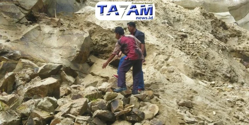 Tragedi di Tambang Ilegal Sebabkan Warga Taput Tewas Tertimbun Longsor Saat Cari Batu Padas - www.tajamnews.co.id