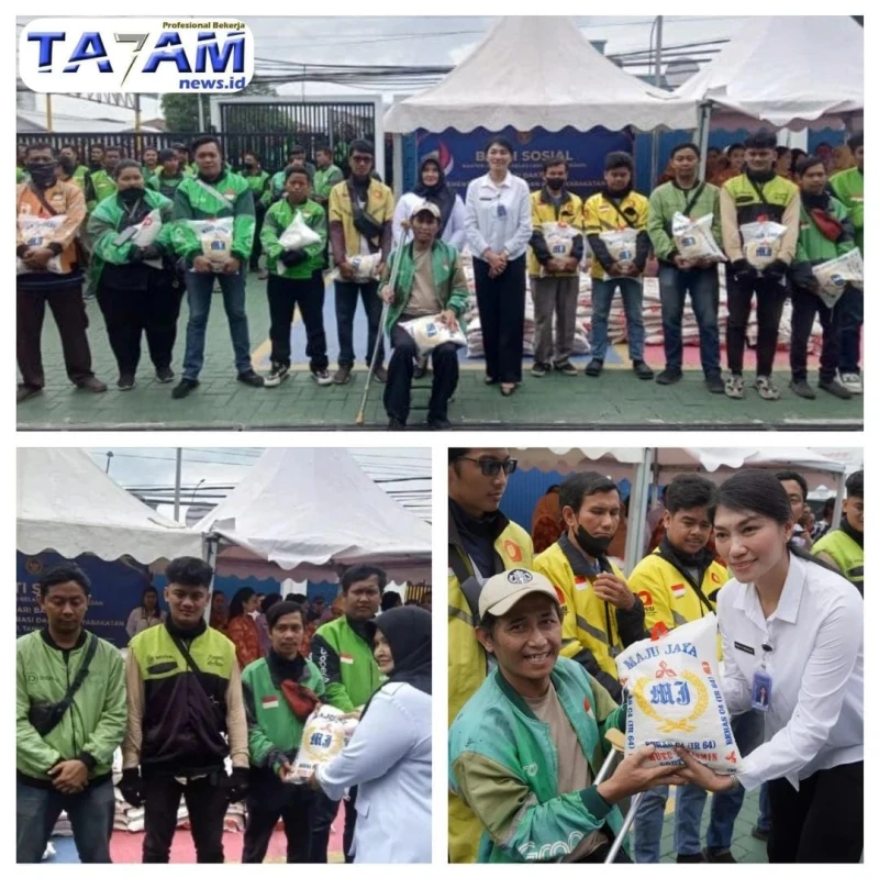 2,5 Ton Beras Dibagikan ke Ojol dan Warga oleh Imigrasi Medan Sebagai Wujud Ketahanan Pangan - www.tajamnews.co.id