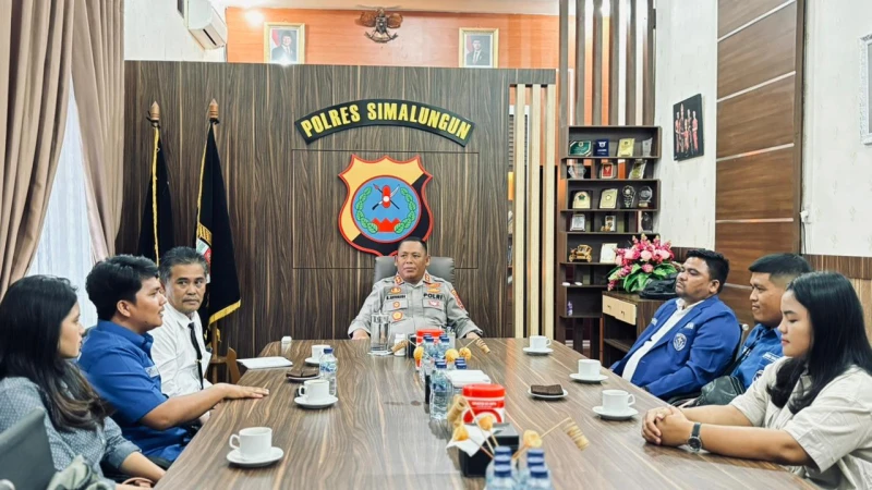 Audiensi DPC GAMKI Simalungun: Kapolres ajak Sikat Curanmor, Judi dan Narkoba - TajamNews