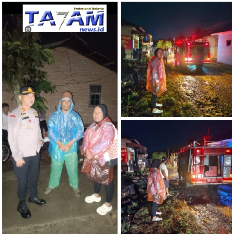 Rasa Peduli..Walau hujan Camat Panombean tinjau langsung Lokasi Kebakaran di  nagori bosar. - www.tajamnews.co.id