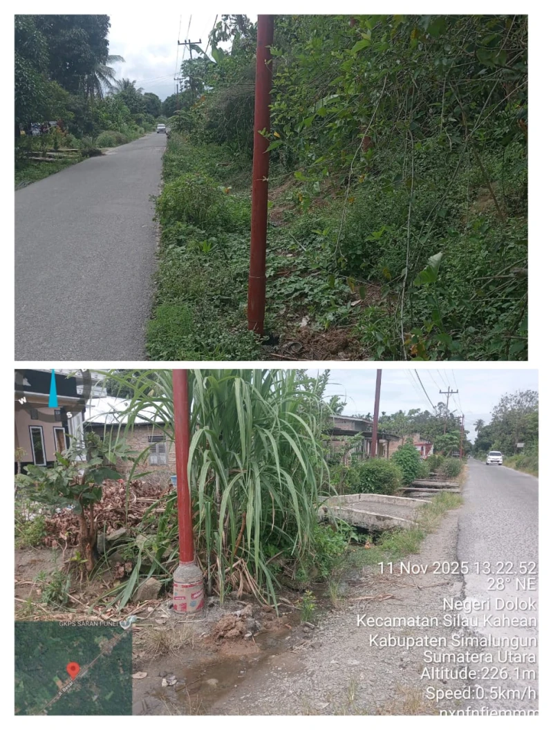 Pembangunan Tiang Dan Kabel Fiber Optik di Nagori Dolok Tanpa Izin Masyarakat Merasa Keberatan - www.tajamnews.co.id