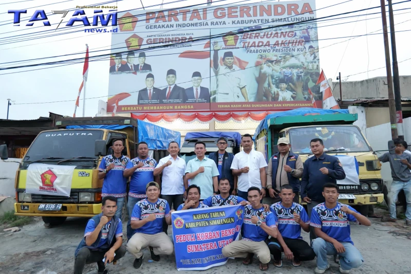 Kolaborasi Gerindra - Karang Taruna : Distribusikan Bantuan Kemanusiaan Tahap I Untuk Bencana Sumatera. - TajamNews