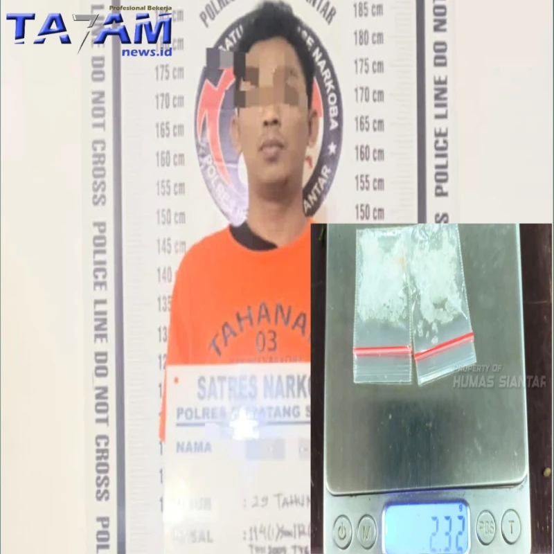 Polres Pematangsiantar Ungkap Sabu 2.32 Gram di Jalan Seram, Seorang Residivis Ditangkap - TajamNews