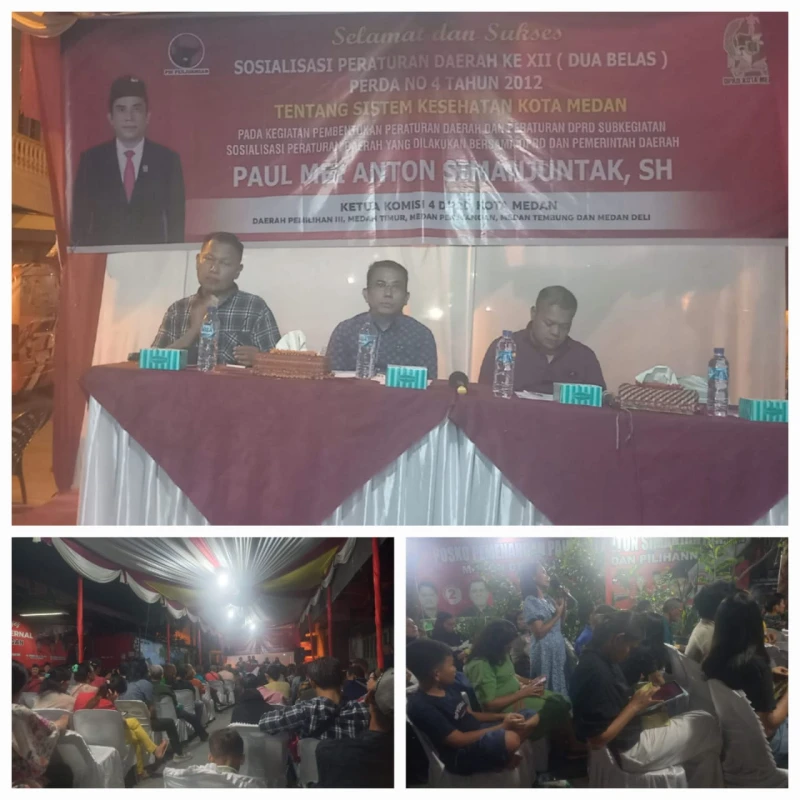 Paul Mei Anton Simanjuntak, S.H., Anggota Komisi 4 DPRD Kota Medan Fraksi PDI Perjuangan Tegaskan Hak Kesehatan Warga, Berobat Cukup Tunjukkan KTP - www.tajamnews.co.id