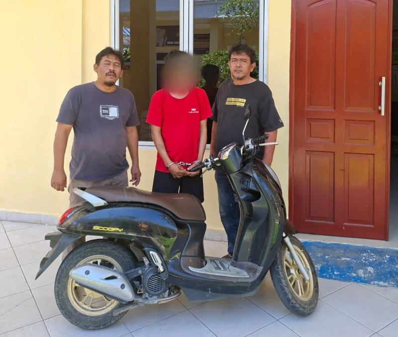 Unit Jatanras Sat Reskrim Polres Simalungun Berhasil Bekuk Pencuri Motor, Ternyata Teman Korban Sendiri! - www.tajamnews.co.id
